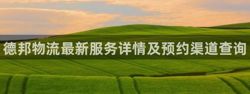 豪门国际黑钱：德邦物流最新服务详情及