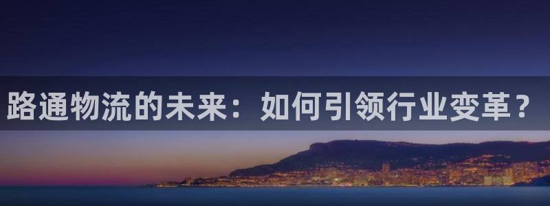豪门国际注册流程：路通物流的未来：如